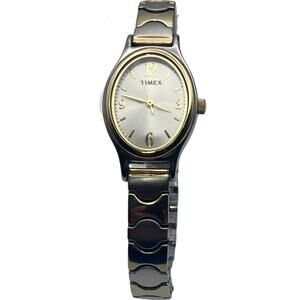 Timex Cavatina Women's Watch 21mm Gold Silver Tones Expandable - New Battery